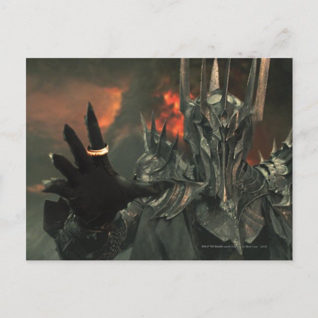 Sauron mit Hand Postkarte (Vorderseite)