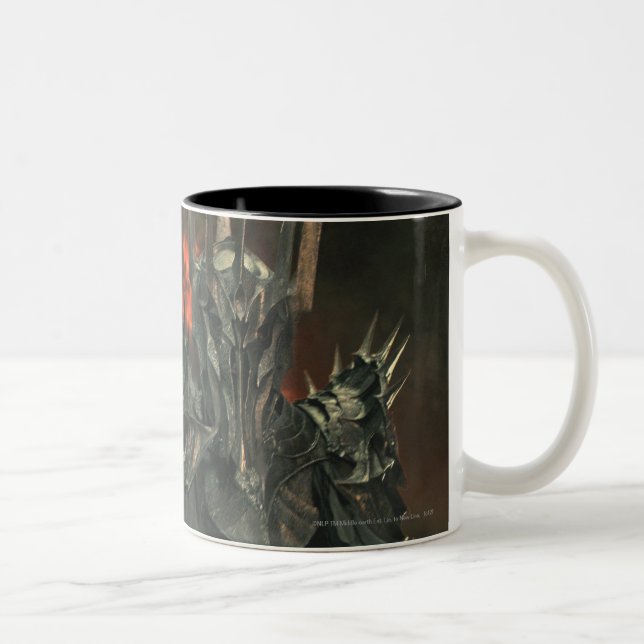 Sauron mit Hand Zweifarbige Tasse (Rechts)