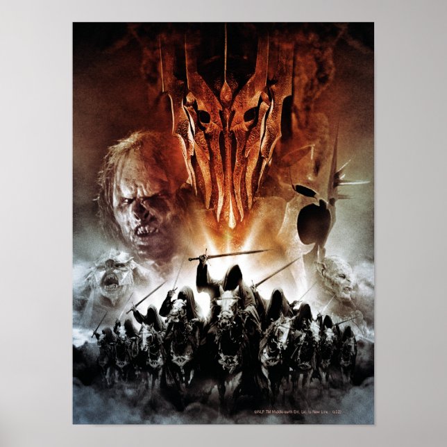 Sauron, Orks, Hexerei und Ringwraiden Poster (Vorne)