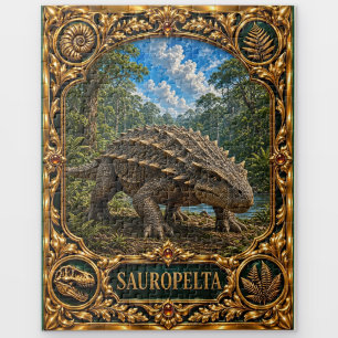 Sauropelta-Dinosaurier, Geschmücktes Erbstück-Kuns Puzzle