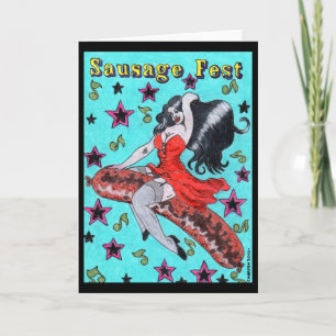 "Sausage Fest" Greeting Card with envelope Karte