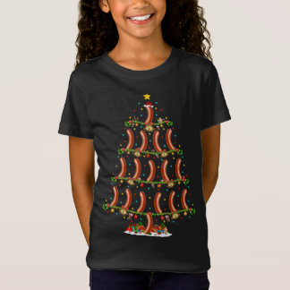 Sausage Lover Xmas Lighting Santa Sausage Christma T-Shirt