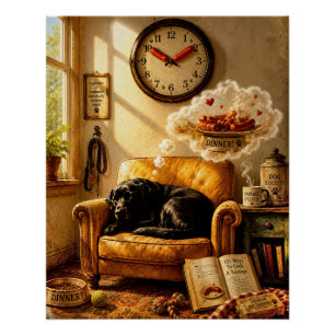 Sausage O’Clock Dreamtime – Surrealer Hund Kunst Poster