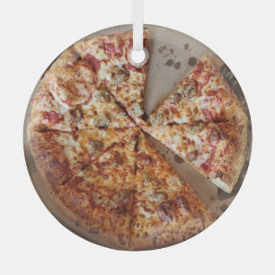Sausage Pizza Thick Crust Weihnachtsfest Ornament Aus Glas