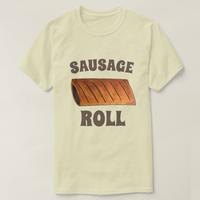 Sausage Roll British Savory Pastry Snack UK T-Shirt (Design vorne)