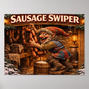 Sausage Swiper Yule Lad Poster