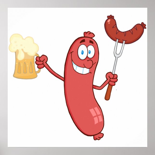 Sausages And Beer Poster (Vorne)