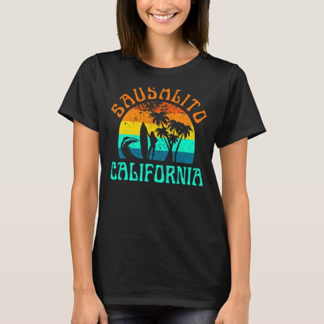 Sausalito California Beach Surf Sommer Urlaub Gi T-Shirt (Vorderseite)