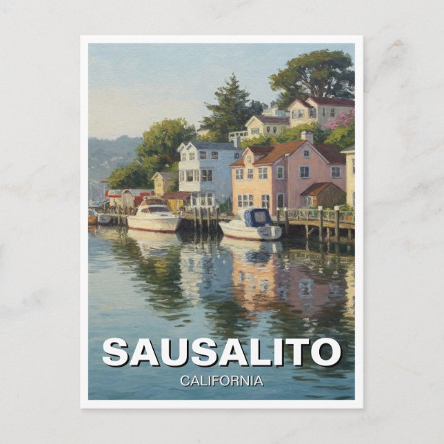 Sausalito California Postkarte (Vorderseite)