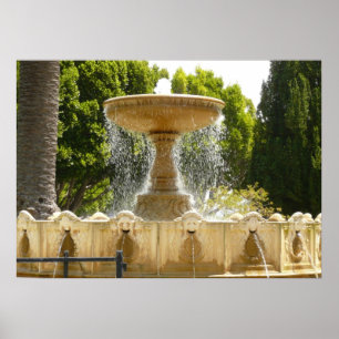 Sausalito Fountain California Travel Fotografy Poster