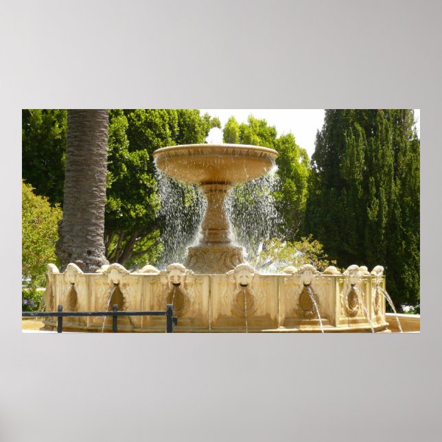 Sausalito Fountain California Travel Fotografy Poster (Vorne)