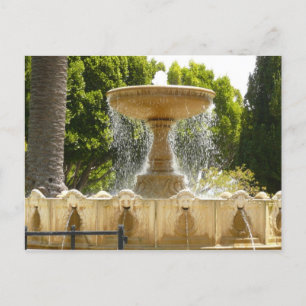 Sausalito Fountain California Travel Fotografy Postkarte