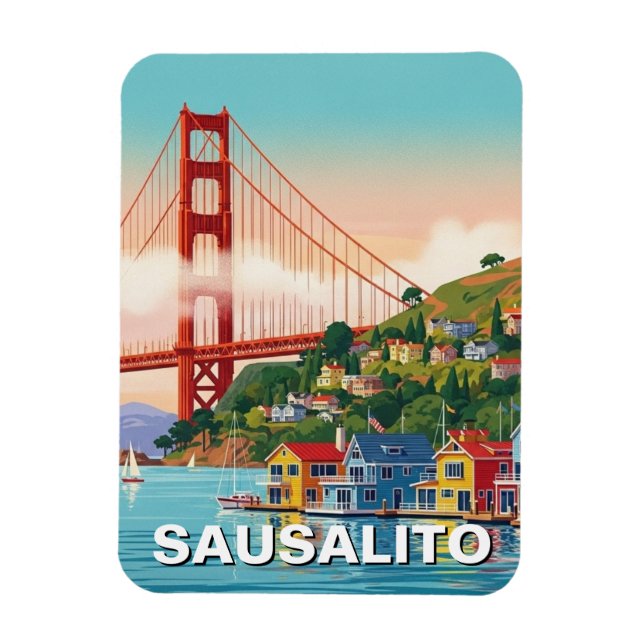 Sausalito Kalifornien Magnet (Vertikal)