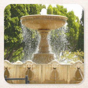 Sausalito Springbrunnen California Reisefotografie Rechteckiger Pappuntersetzer
