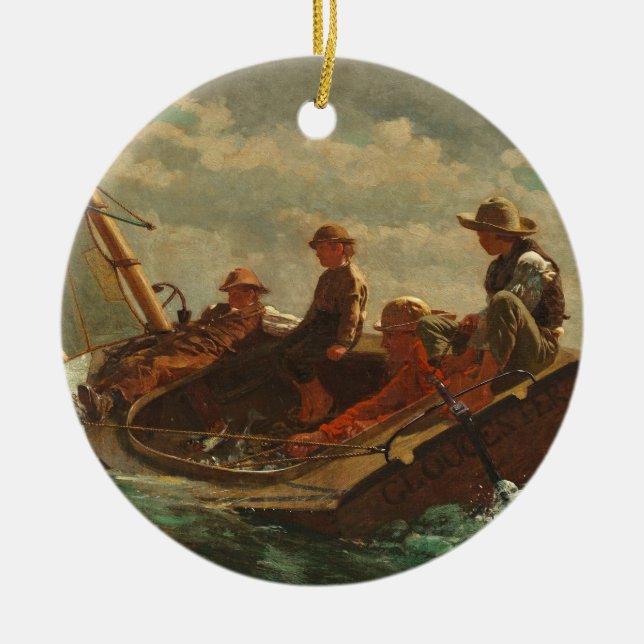 Sausen herauf (ein angemessener Wind) 1873-76 Keramikornament (Vorne)