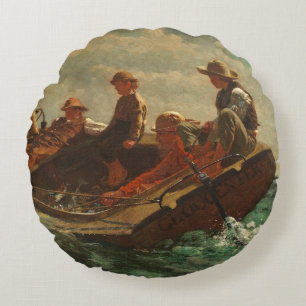 Sausen herauf (ein angemessener Wind) 1873-76 Rundes Kissen