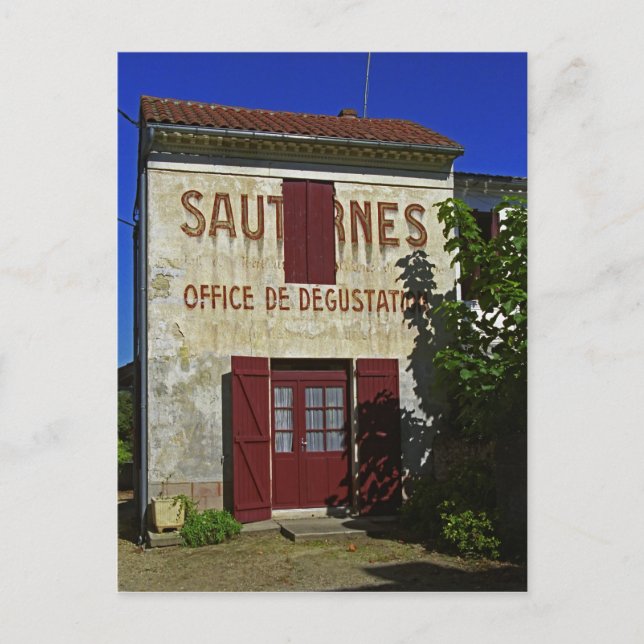 Sauternes Office de Degustation (Weinprobe) Postkarte (Vorderseite)