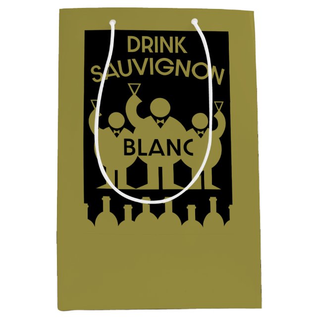 Sauvignon Blanc Wein Drinker Mittlere Geschenktüte (Vorderseite)