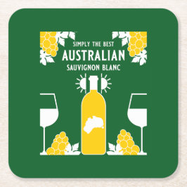 Sauvignon Blanc Wein Drinker Rechteckiger Pappuntersetzer
