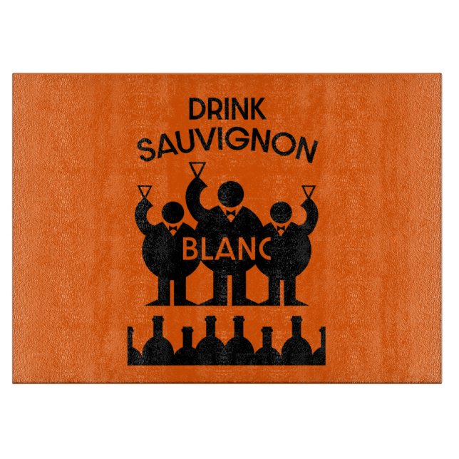 Sauvignon Blanc Wein Drinker Schneidebrett (Vorderseite)
