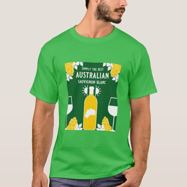 Sauvignon Blanc Wein Drinker T-Shirt (Vorderseite)
