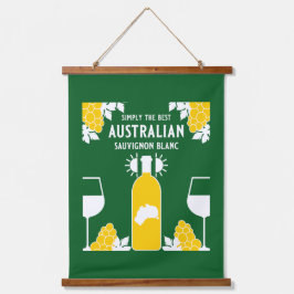 Sauvignon Blanc Wein Drinker Wandteppich Mit Holzrahmen