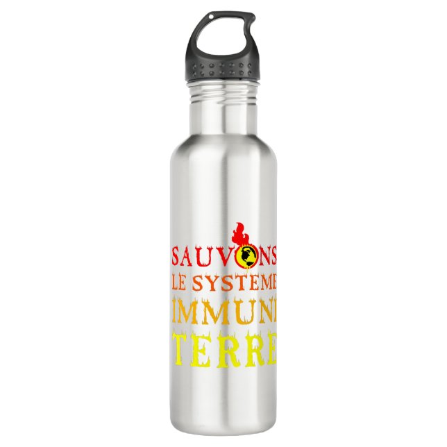 SAUVONS LE SYSTÈME IMMUNITAIRE ! Ecologie, Natur Edelstahlflasche (Vorderseite)