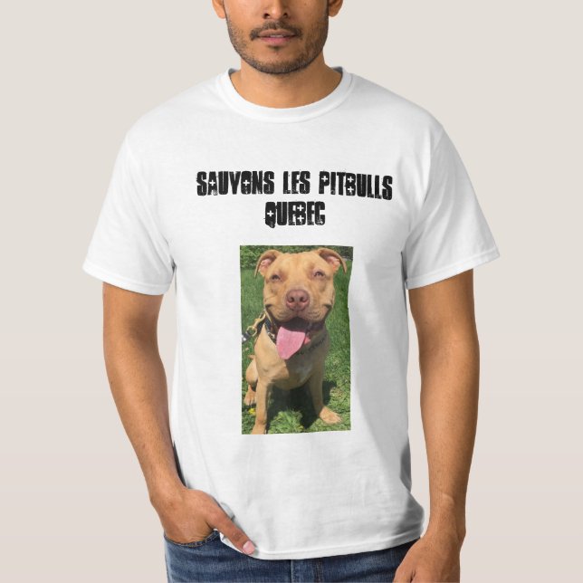 Sauvons les Pitbulls Quebec T-Shirt (Vorderseite)