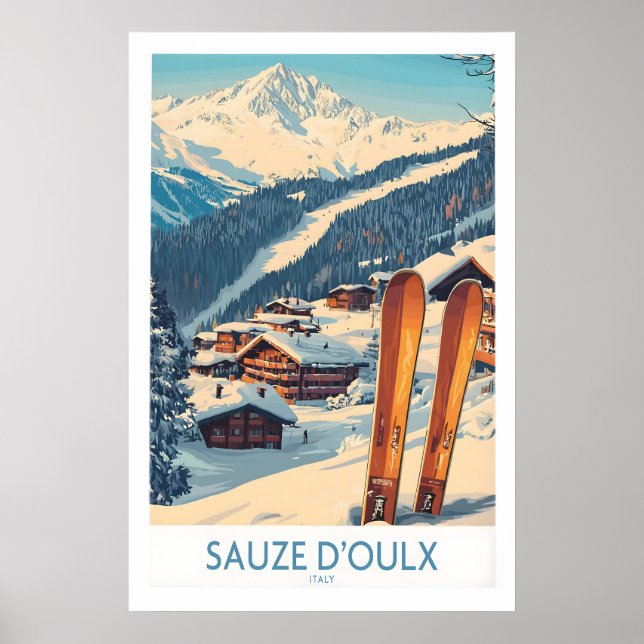 Sauze d'Oulx Ski Poster 1 (Vorne)