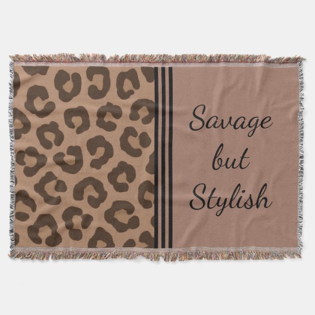 Savage, aber stilvolle Leopard Print Blanket Decke (Vorderseite)