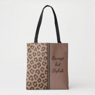 Savage, aber stilvolle Leopard Print Tote Bag