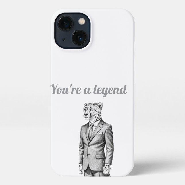 Savage Dapper Tiger in einem Anzug-Handy-Fall iPhone Hülle (Rückseite)