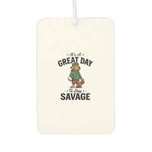 Savage Dog Vintage Gravur T-Shirt Design_1 Autolufterfrischer