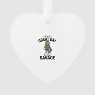 Savage Dog Vintage Gravur T-Shirt Design_1 Ornament