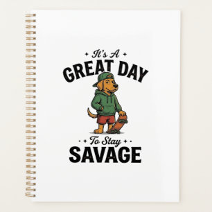 Savage Dog Vintage Gravur T-Shirt Design_1 Planer