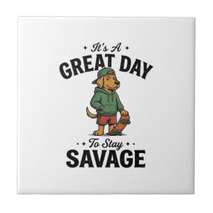 Savage Dog Vintage-Stich-T-Shirt-Design_1 Fliese