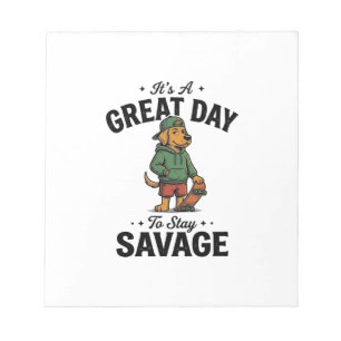 Savage Dog Vintage-Stich-T-Shirt-Design_1 Notizblock