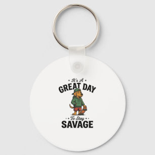 Savage Dog Vintage-Stich-T-Shirt-Design_1 Schlüsselanhänger