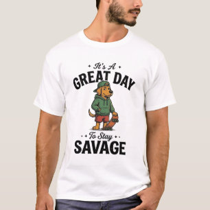 Savage Dog Vintage-Stich-T-Shirt-Design_1 T-Shirt