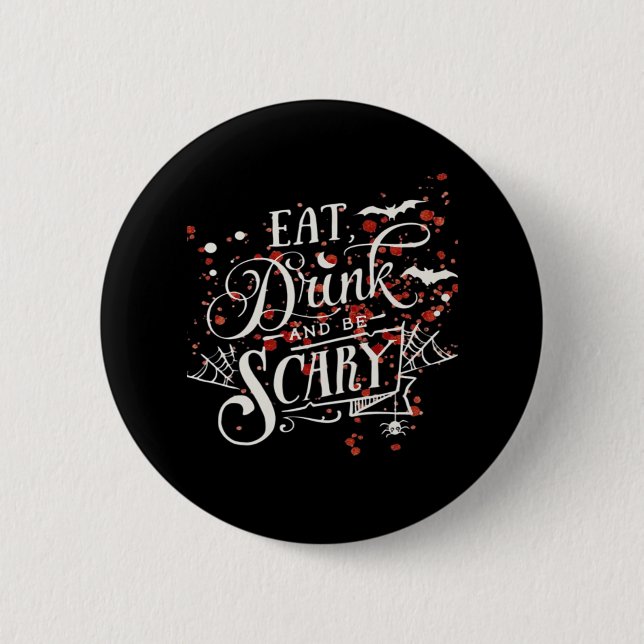 Savage Halloween Grusel Ästhetik Grafikstil Button (Vorderseite)