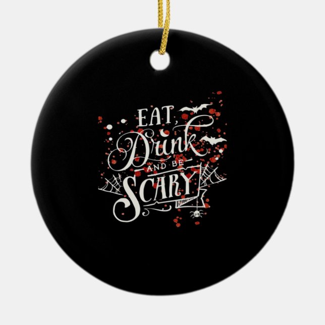 Savage Halloween Spooky Aesthetic Graphic Style Keramik Ornament (Vorne)