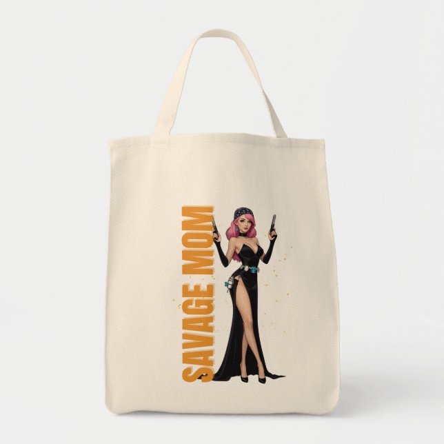 Savage Mama Tote Bag | Bold Fashionista Mother Gif Tragetasche (Vorne)