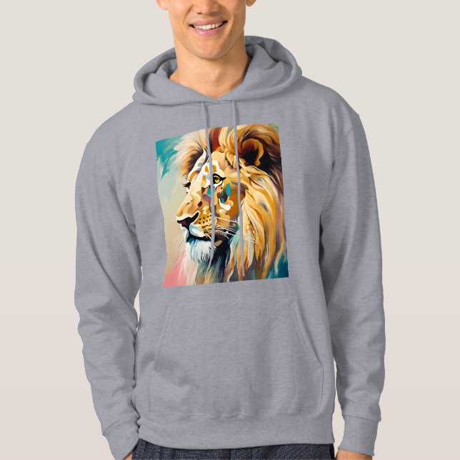 Savage Royal - Stylish Roaring Lion Graphic T - Sh Hoodie (Vorderseite)