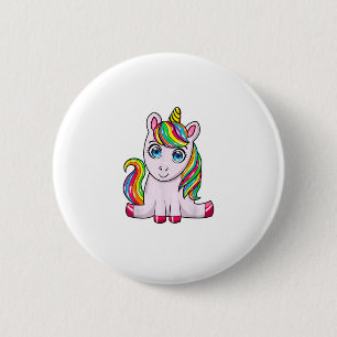 Savage Sweet Einhorn Regenbogen Squad Einhorn T-Sh Button