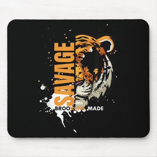 Savage Tiger,brooklyn Made, Graphic Tees Tiger, Mo Mousepad (Vorne)