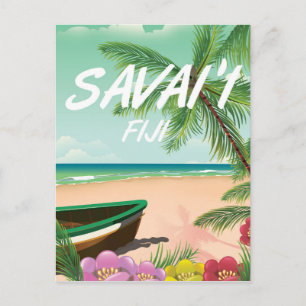 Savai'i Fidschi Samoa Reiseplakat Postkarte