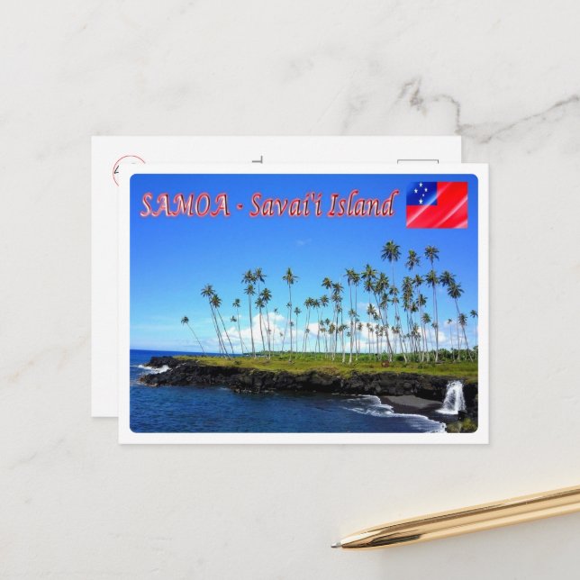 Savai'i Island - Samoa - Postkarte (Vorderseite/Rückseite Beispiel)
