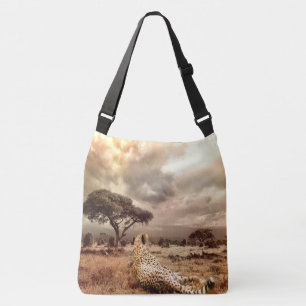 Savanna Cheetah Tragetaschen Mit Langen Trägern