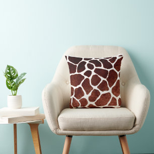 Savanna Grace: Giraffen-Silhouette Afrika-Inspirie Kissen