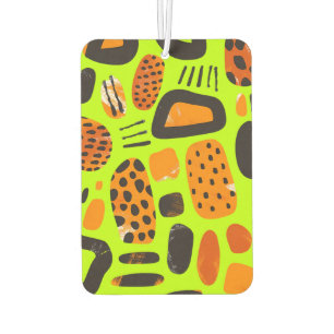 "Savanna Pop: Stammesvibes in Orange & Black" Autolufterfrischer